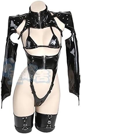 [Sky]暗黒 戦闘服 異鉄 PU革 パンク風 情趣 紳士 撮影用 コスプレ コスチューム