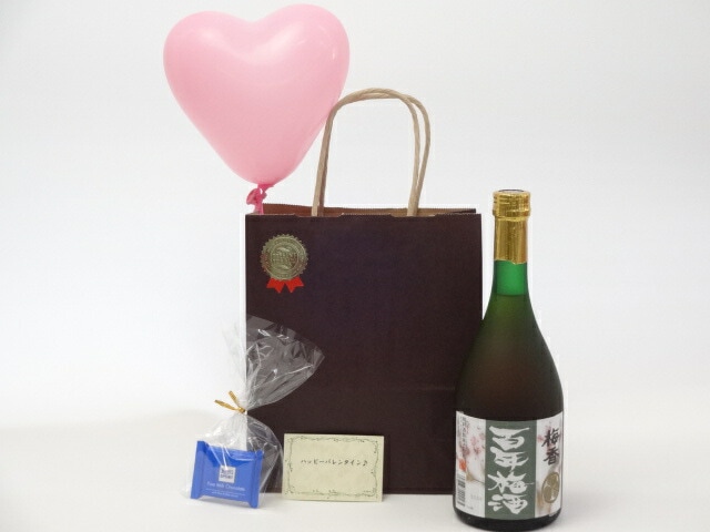 お誕生日リキュールセット(明利酒類 梅香 百年梅酒 720ml（茨城県）)メッセージカード ハート風