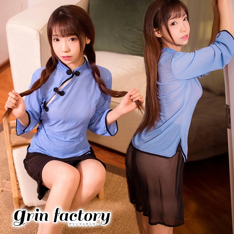 アダルト系 透け透け チャイナ服 アオザイ ブラウス スカート Tバック セット コスプレ セクシー コスチューム チャイナドレス シースルー エッチ エロい 制服 エッチな服 エロい服 エロいコスプ