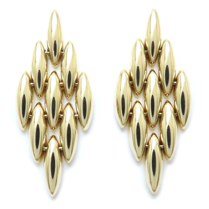 デザイン ピアス K18YG イエローゴールド レディース/28209【中古】