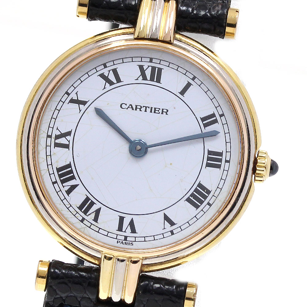 カルティエ CARTIER ヴァンドーム トリニティ スリーゴールド K18YG/WG/PG クォーツ レディース _833210【中古】