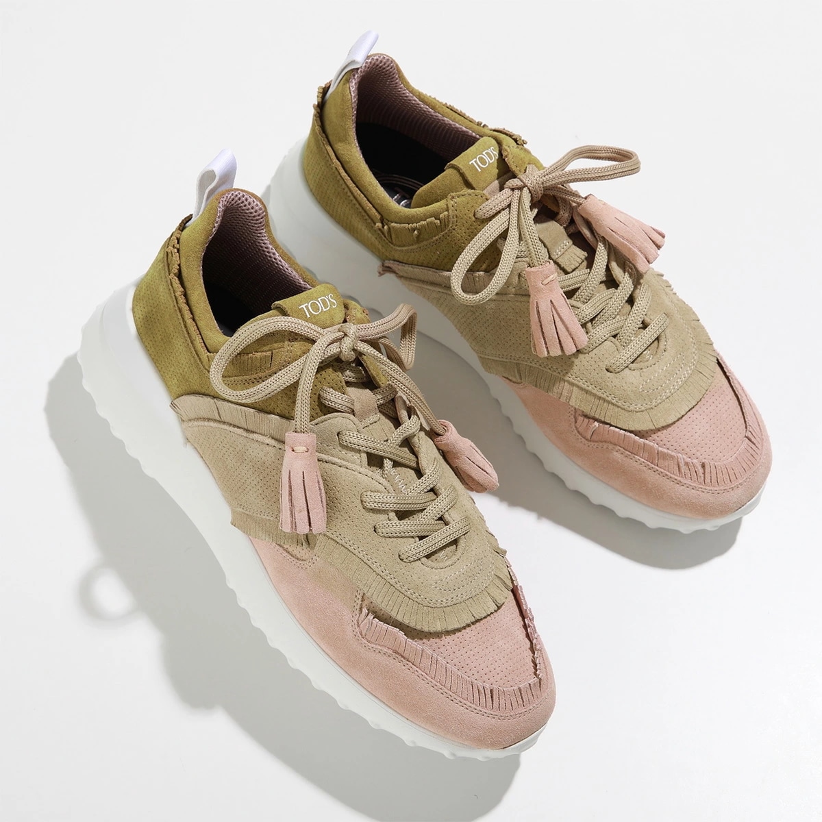 TODS トッズ スニーカー XXW80A0W600J9E レディース ローカット ローカット スウェード フリンジ タッセル シューズ 靴 0XVC