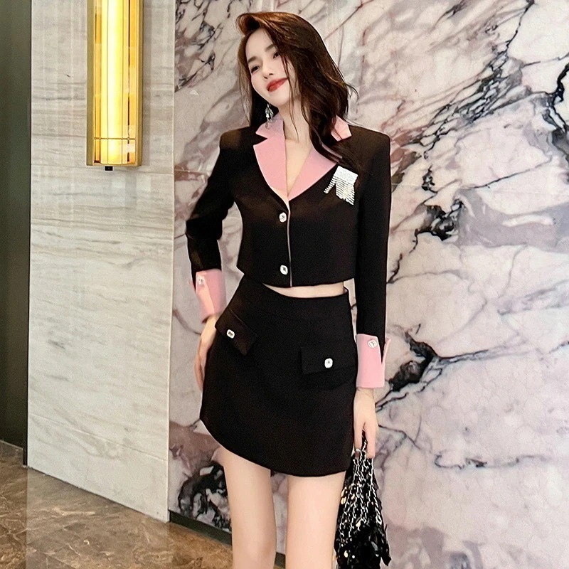 【JY.上品】 秋冬 スーツセット スーツ ショートスカート ドレス パーティー キャバ 着痩せ 大人 同窓会 披露宴 卒業式 結婚式 演奏会 ウェディング 二次会 メガ割30%までに制限