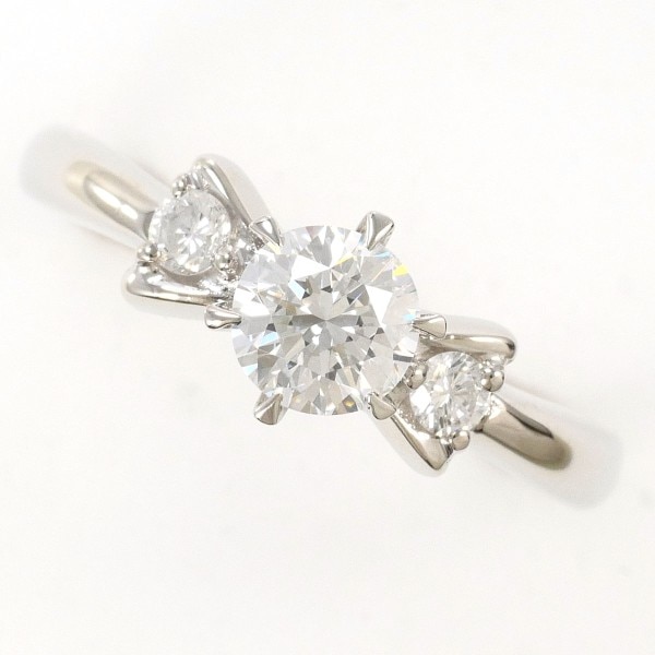 PT900 プラチナ リング 11.5号 ダイヤ 0.51 VS2 0.11 鑑定書 中古