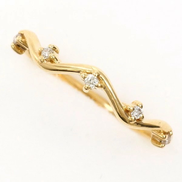 ジュエッテ K10YG リング 指輪 3号 ダイヤ 0.03 総重量約0.6g ジュエリー 中古