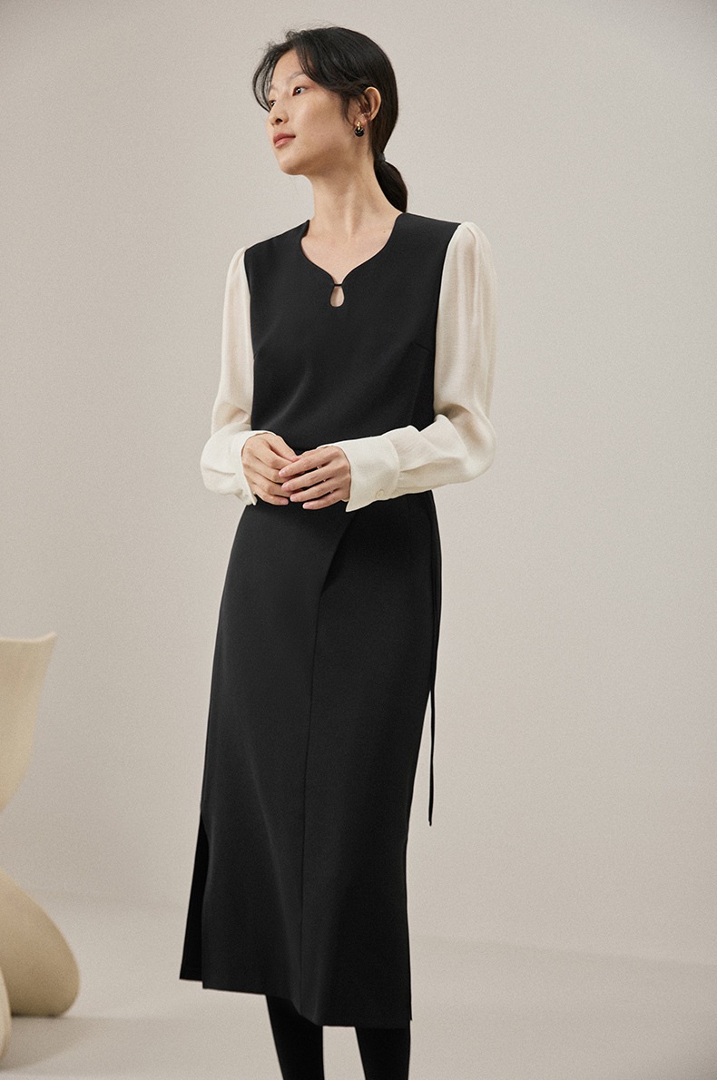 レディース カラーコントラスト ステッチ ラペル シャツ 女性 秋 冬 シンプル ルーズ トップ ブラック S M L トップス 袖あり かわいい 大人可愛い きれいめ シンプル カジュアル 大人