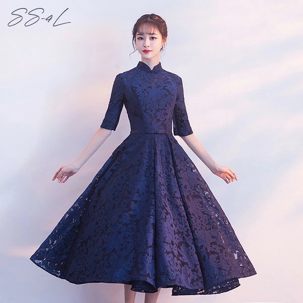 ドレス 大人 ピアノ 発表会 ミモレ丈ドレス 演奏会 演奏会用ドレス ピアノ発表会 結婚式 高校生 パーティードレス 演奏会ドレス 母親 コンクール イブニングドレス ミモレ丈 ぽっちゃり 大きいサイ