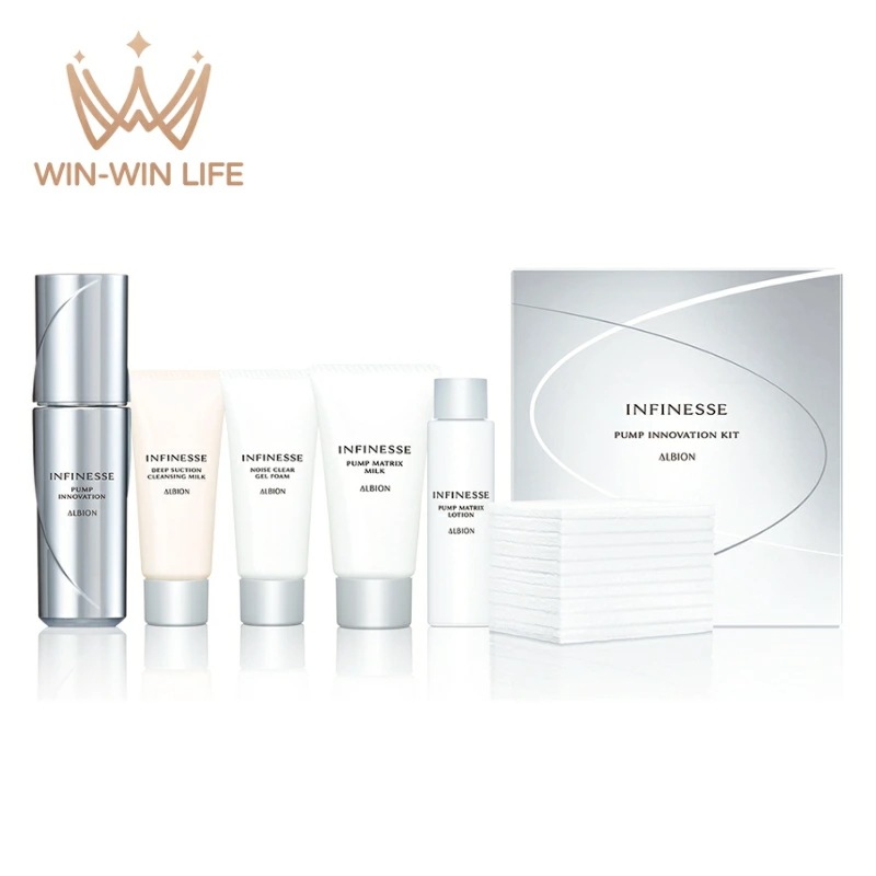 アンフィネス パンプ イノベーション キット 限定発売 限定キット（美容液 40ml 現品 & クレンジングミルク& ジェルフォーム & ミルク & ローション & フェイシャルコットン L）