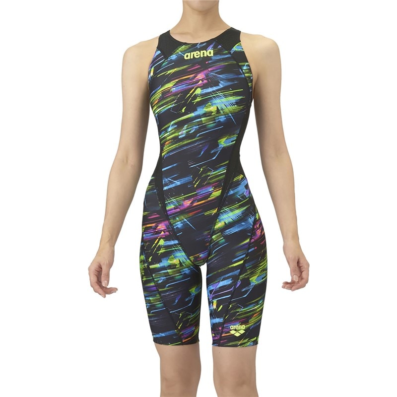 レーシングワンピーススパツツ 水泳水着W 公認 (as5frc63l-bkbl)