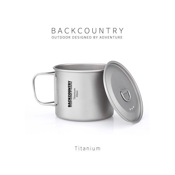 BACKCOUNTRYチタンシングルクッカー900ml（バックパッキング1人用クッカー）