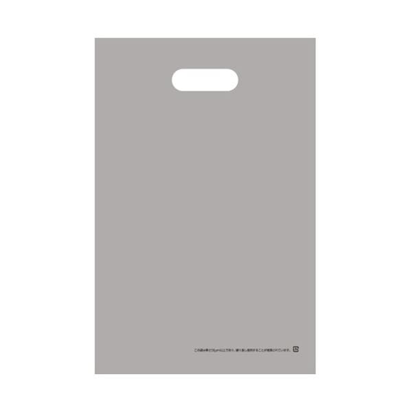 （まとめ） TANOSEEポリエチレン手提袋（小判抜き） LD M シルバー 1パック（50枚） (×5セット)