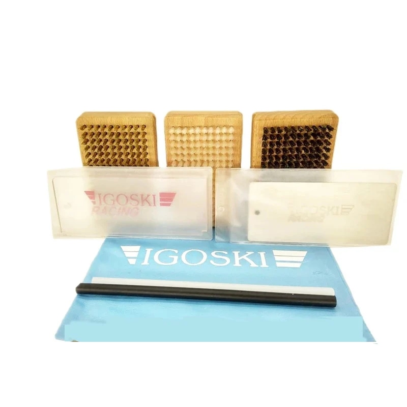 ナイロンホースヘアブラスP-TEXスクレーパーファイルセット保護用スキーおよびスノーボードワックスツールすべて一緒にクリーニング