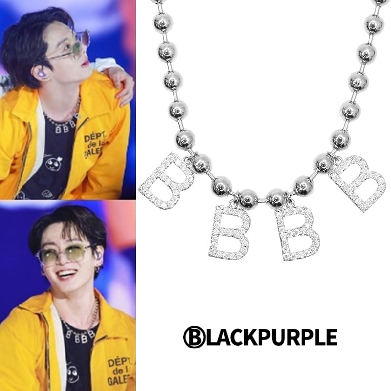 BTSジョングク着用SEVENTEEN着用4pビッグボールチェーンBネックレス