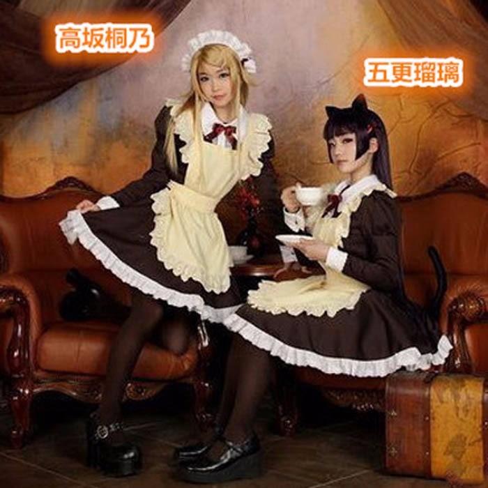 【新登場商品】メイド服 俺の妹がこんなに可愛いわけがない 黒猫 高坂桐乃 五更瑠璃 cos コスプレ 衣装 コスチューム 仮装