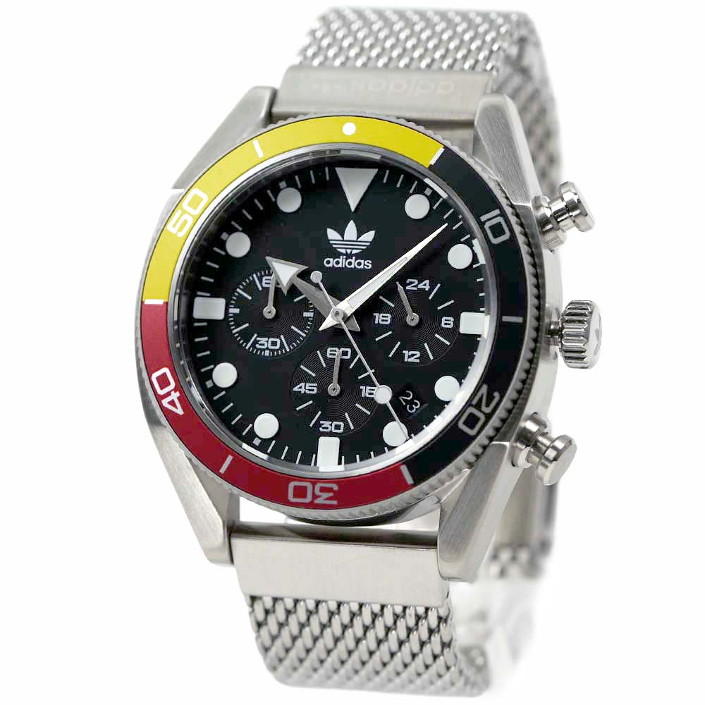 アディダス 腕時計 メンズ クロノグラフ 日付カレンダー シルバー adidas EDITION TWO CHRONO AOFH22501