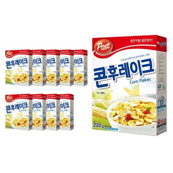 東西食品 ポストコーンフレーク 220g 10個