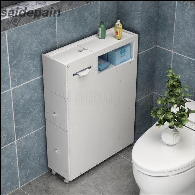 トイレ収納 スライド式トイレラック スリム トイレラック 隙間収納 トイレ収納棚 （ トイレ 収納 ラック トイレットペーパー 掃除用具 ワゴン ）