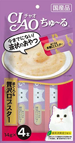 （まとめ買い）いなばペットフード CIAO ちゅ～る まぐろ＆贅沢ロブスター 14g×4本 SC-149 猫用 【×24】