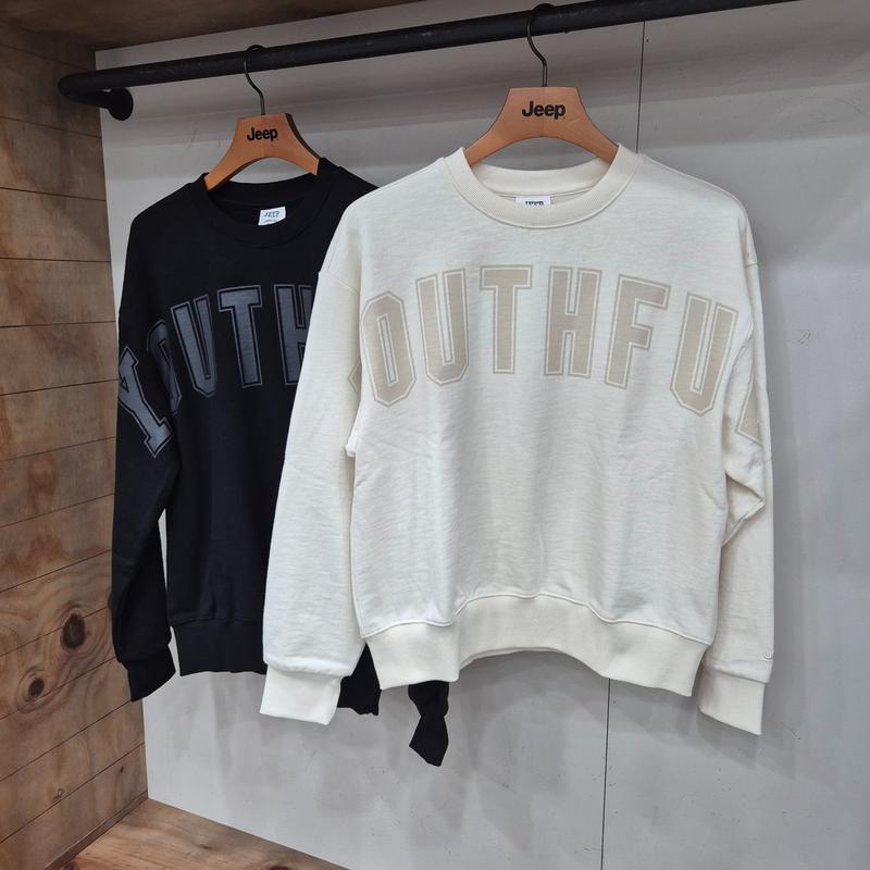 スラブツリービッグプリントマンツーマンJP4TSU822_GN