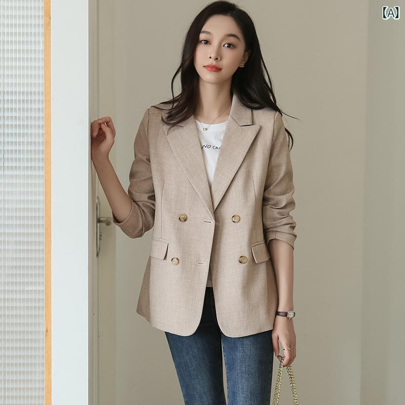 スーツ　ジャケット　カジュアル 女性用 スモール スーツ ジャケット 2025 春秋 韓国 カジュアル トップ