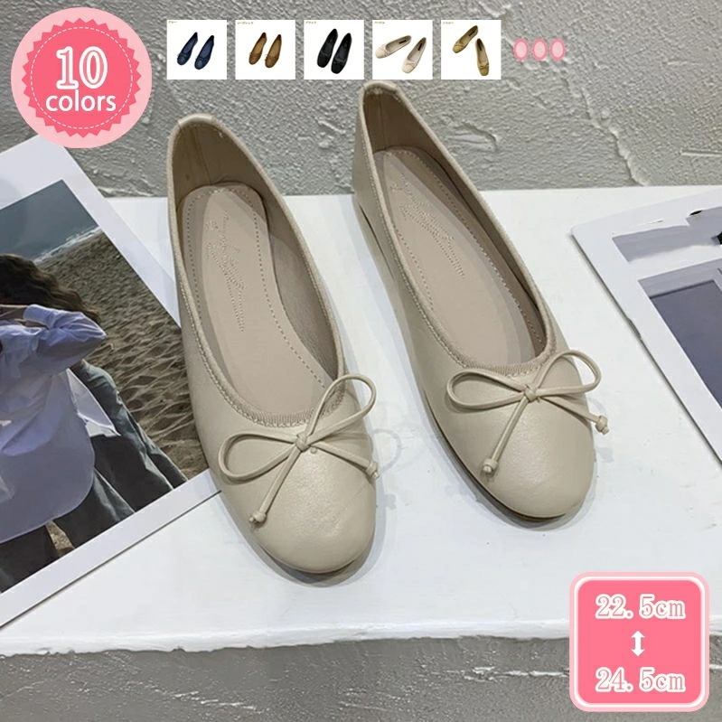 777円OFFクーポン バレエシューズ パンプス 痛くない 幅広 甲高 ゆったり 素足 優しい 軽い リボン ローヒール 走れるパンプス ぺたんこ フラットパンプス 疲れない ラウンドトゥ 柔らか 歩