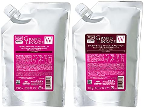 【セット】 ミルボン MILBON グランドリンケージ ウィローリュクス 1000サイズセット (シャンプー 1000mL + トリートメント 1000g) しなやか(普通毛向け) シャンプー ...
