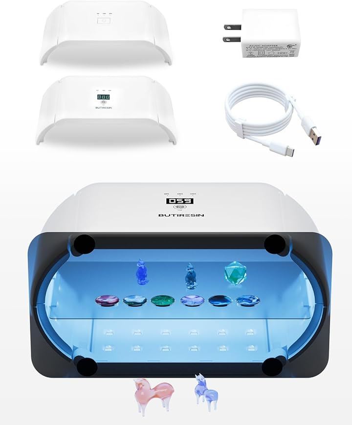 UVライト アドバンス 2 in 1 両面長時間設定 60 秒180 秒300 48 個の LED 48W 360 度サラウンド光源 ランプ(ホワイト, 48 PCS LEDs)