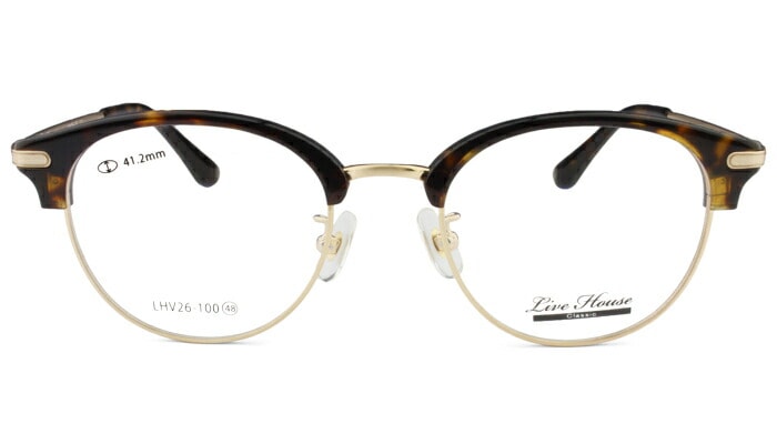 ライブハウス クラシック 眼鏡 Live House lhv26-100-c2 デミブラウン