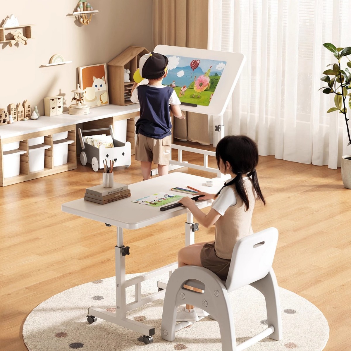 子どもの教育リフティング研究テーブル学生の執筆絵板可動式シンプルなテーブル寮ノートブックテーブル 4,924円