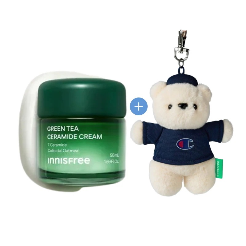 [新作](+champion テディベアキーリング贈呈)グリーンティーセラミドバリアクリーム 50ml