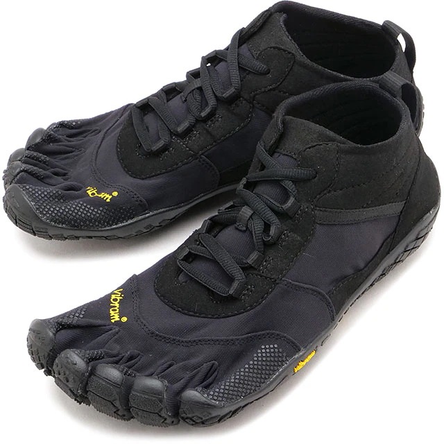 5本指シューズ メンズ ハイキング トレッキング用 V-TREK [19M7401] 靴 ベアフットスニーカー 黒 Black/Black 正規取扱店