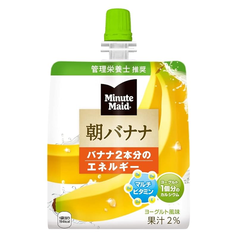コカコーラ ミニッツメイド 朝バナナ180gパウチ×24本入×（2ケース）