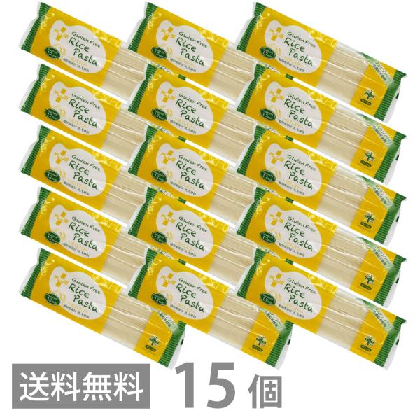 PLUS グルテンフリー ライスパスタ スパゲッティ 200g ×15 太さ1.7mm スパゲティ 小麦不使用 米粉麺 乾麺 国産
