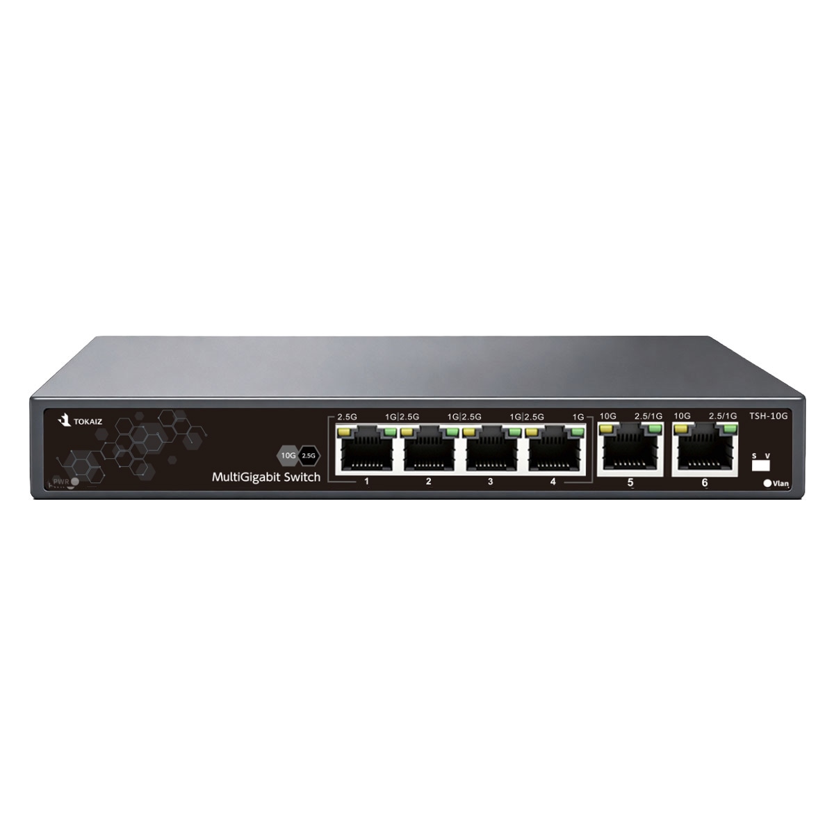 【2026最新】 スイッチングハブ 10G 2.5G 6ポート アンマネージド 10ギガ×2基 2.5ギガ×4基 金属筐体 壁掛け 静音 ファンレス VLAN 高速 ネットワーク サーバー