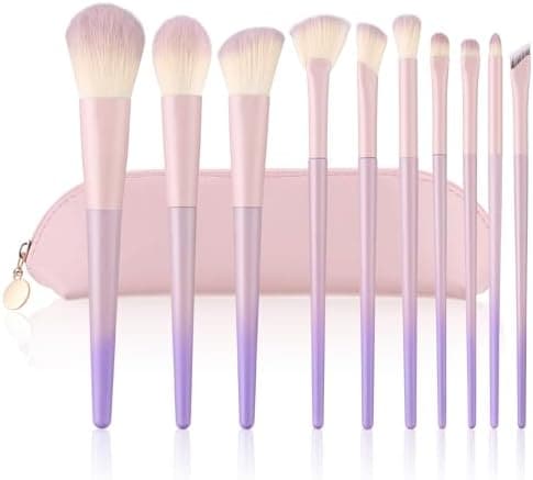 メイクブラシ 10本セット COVIWA 化粧ブラシセット日常用アイシャドウブラシとフェイスブラシパウダー用 柔らかい強い粉含み力 化粧ポーチ付き 初心者向け