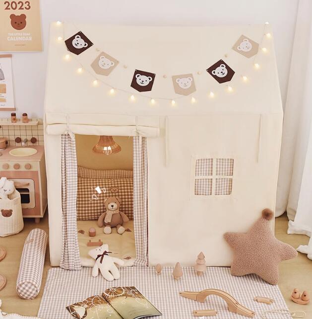 可愛い プレイハウス ベビーテント 赤ちゃん キッズテント ゲームハウス フロアマット付き PVC 子供テント 秘密基地 隠れ家 男の子 女の子 お姫様 睡眠テント プレイテント テントハウス 室内