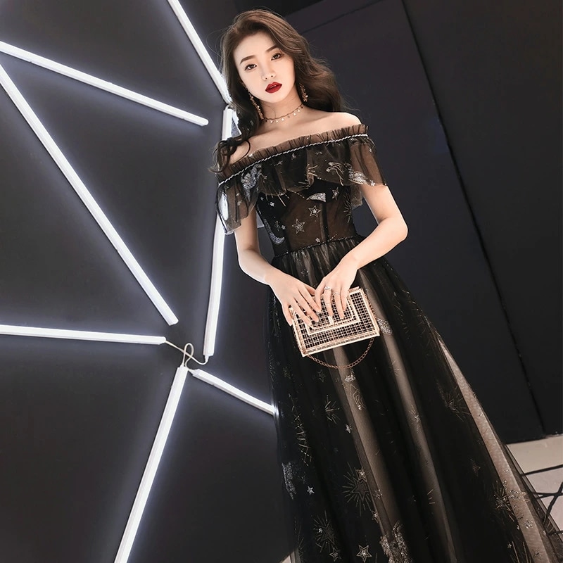 オフショルダー ドレス パーティードレス ロング 結婚式 ワンピース 同窓会 ドレス ドレス レース パーティードレス ロング丈 小さい 大きい サイズ 親族 母親ドレス おしゃれ 優雅 お呼ばれドレ