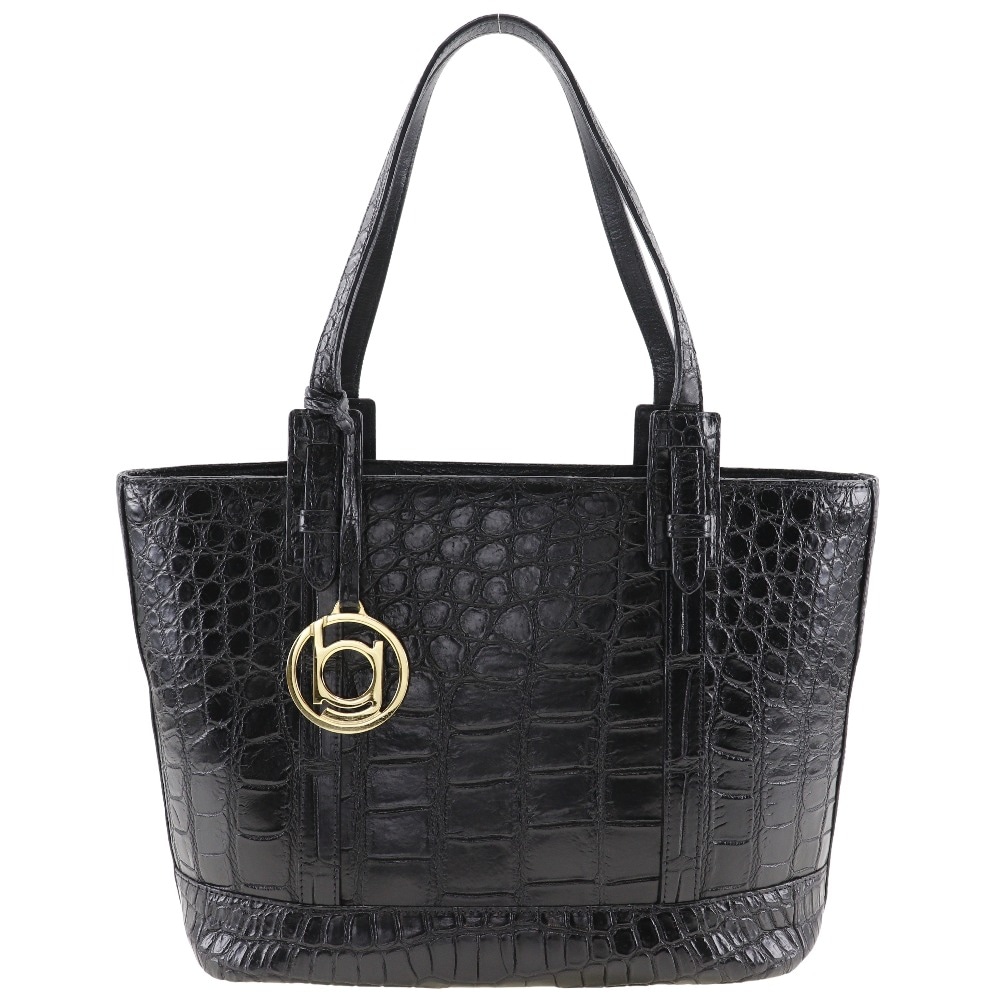 BEAUGRAND ボーグラン JRA 376 トートバッグ クロコダイル 黒 レディース 中古品 Aランク