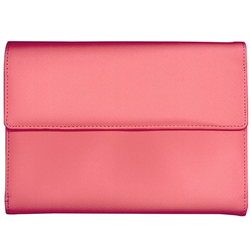 （まとめ買い）コレクト 通帳ホルダー アコーディオン式 本革調 ピンク CP-36X-PI [x3]