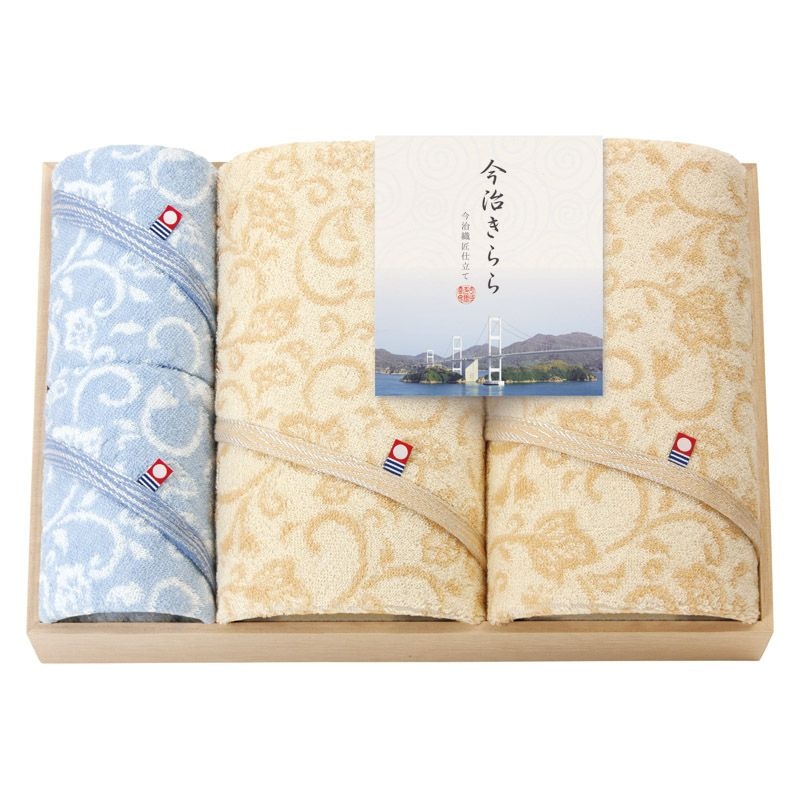 今治きらら 愛媛今治 木箱入バスタオル2P&ハンドタオル2P