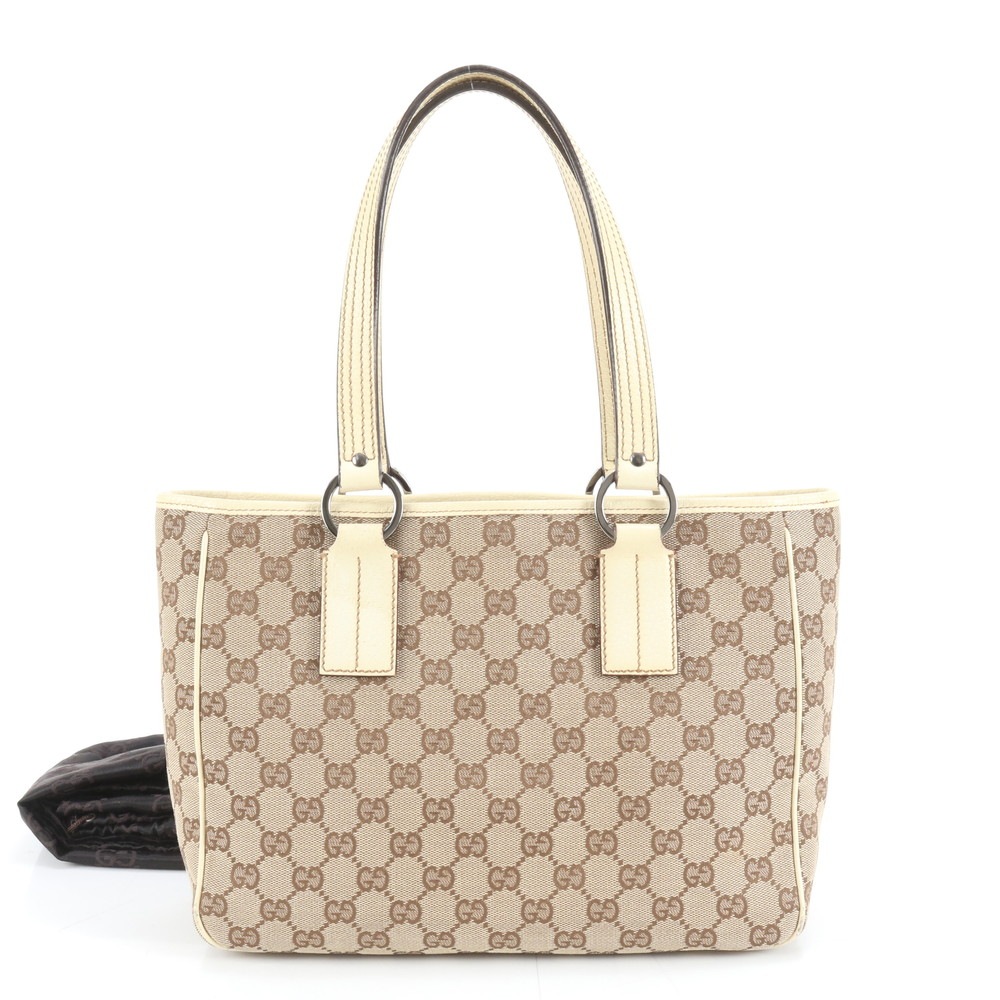 美品 GGキャンバス 113019 レザー×キャンバス トート バッグ 肩掛け ショルダー ハンド 本革 レディース REM DM6-8 中古