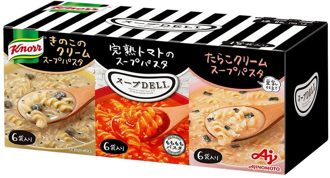 いラインアップ スープ クノール 味の素 DELI (カップス トマト/きのこ/たらこ 18袋入 バラエティボックス レトルト食品 -  flaviogimenis.com.br