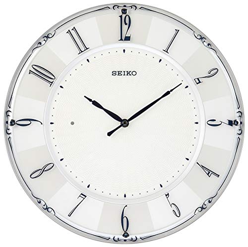 色：白パール 光沢 セイコークロック 豊富な品 掛け時計 直径35.1 Seasonal Wrap入荷 白パール 3.0cm KX504
