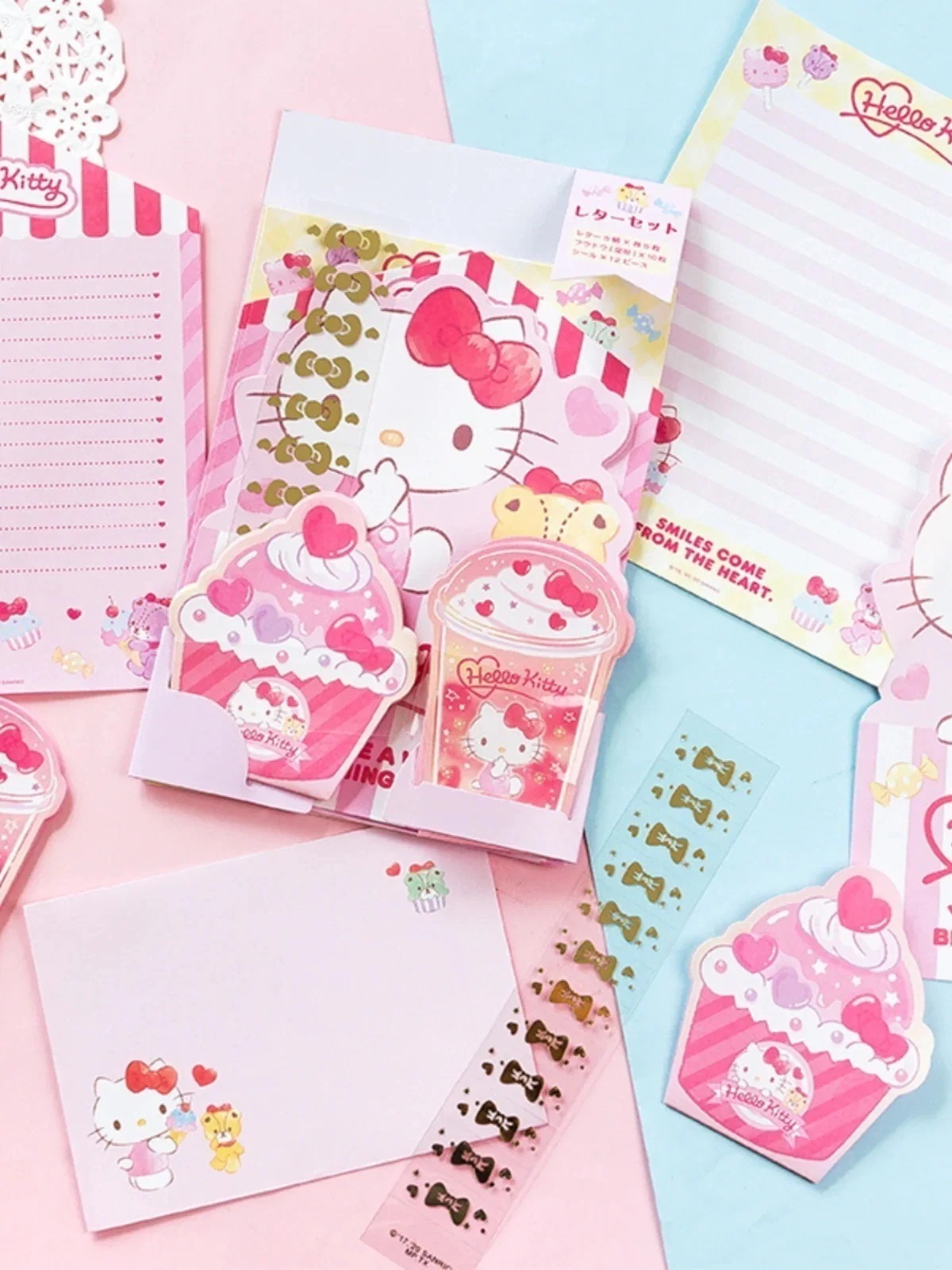 BIG-SALE限定ハローキティ便箋 かわいいハローキティ 特殊な形の便箋 ハローktグリーティングカード