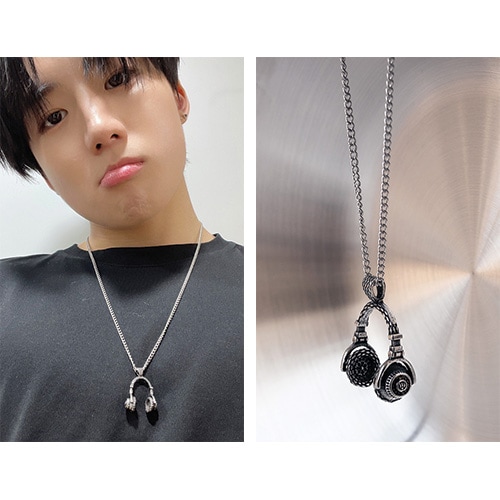 [JUST B ガンウ 着用]ファンキーヘッドフォンネックレス/韓国人気ブランド 韓国人気ファッション 人気ジュエリー