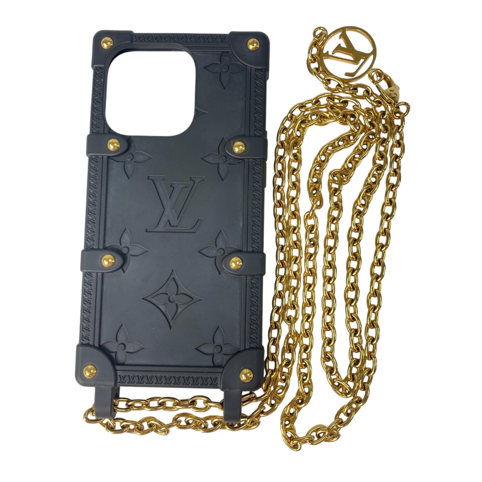 美品 ルイ ヴィトン LOUIS VUITTON レディース iPhone14Pro ショルダー スマホ ケース BC0233【中古】