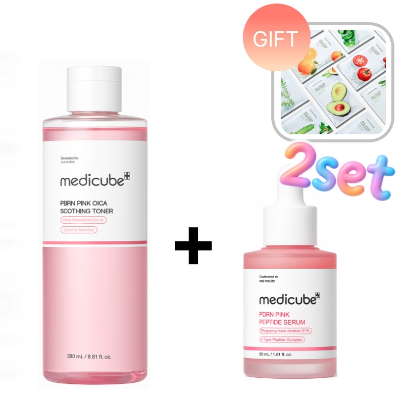 PDRNピンクシカスージングトナー 250ml + サーモンPDRNピンクペプチドアンプル 30ml 肌荒れケア.鎮静ケア.ツヤ肌.ピンクケア.敏感肌OK.韓国コスメ.スキンケア.毎日使える.Qoo1