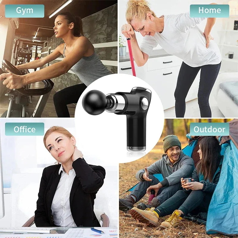 小型 デバイス マッスルマッサージガン ディープエクササイズ用の実用的な全身ケア 筋肉痛 和らげ 新品全身ケア ミニ軽量