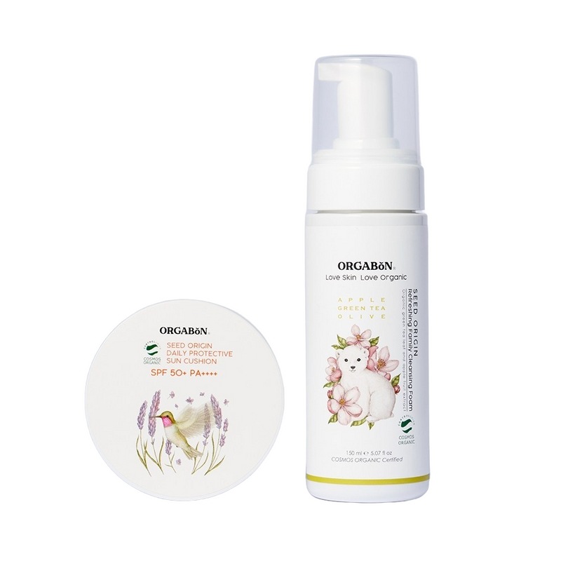 男鹿ボーンオーガニックベビーサンケアセット（サンクッション＋クレンジングフォーム） 6,282円