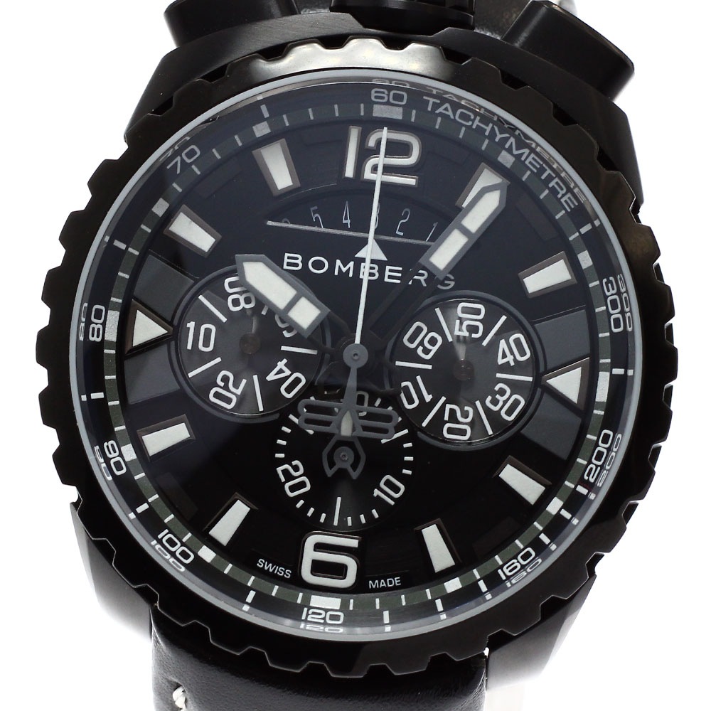 ボンバーグ BOMBERG BS45CHPBA.050-6.3 BOLT-68 クロノグラフ デイト クォーツ メンズ 未使用品 箱・保証書付き_881539【中古】